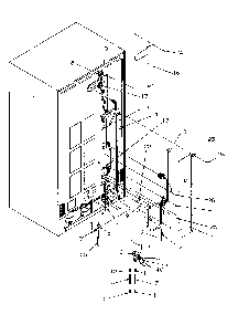 Cabinet Back Diagram and Parts List for SBD20S4L-P1190001WL  Amana Refrigerator