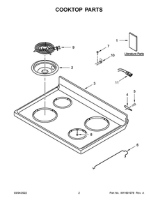 Cooktop Parts Diagram and Parts List for YACR4303MFS8  Amana Range