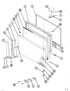 Top Mount Page 25 Diagram and Parts List for TC22N-P116205W  Amana Refrigerator