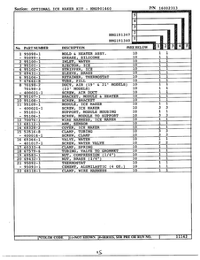 Optional Ice Maker Kit Page 2 Diagram and Parts List for 191347  Admiral Refrigerator
