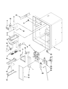 Refrigerator Liner Parts Diagram and Parts List for MFI2067AEB5  Maytag Refrigerator