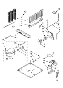 Unit Parts Diagram and Parts List for ATB1932MRW01  Amana Refrigerator