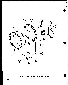 Rear Bulkhead Diagram and Parts List for TGA400 P77041-5W Amana Dryer