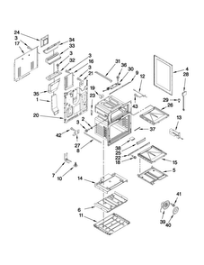 Chassis Parts Diagram and Parts List for MGR6875ADS28  Maytag Range