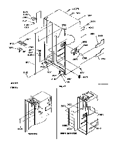 Cabinet Diagram and Parts List for SRD27SE-P1190329WE  Amana Refrigerator