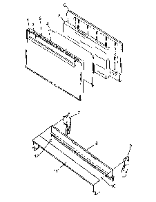 Oven Door And Backguard Assy Diagram and Parts List for RBK24AA0-P1143135NW  Amana Range