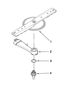 Lower Washarm Parts Diagram and Parts List for MDB7760SAS1  Maytag Dishwasher