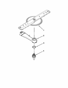 Lower Washarm Parts Diagram and Parts List for MDB8949SAB0  Maytag Dishwasher