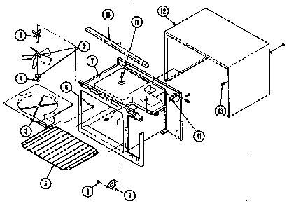 Base Diagram and Parts List for DM126  Magic Chef Microwave