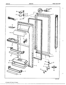 Fresh Food Door Diagram and Parts List for 24882  Jenn-Air Refrigerator