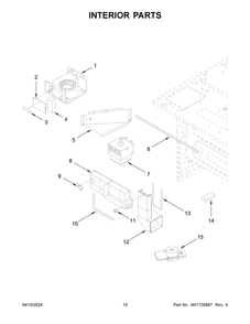 Interior Parts Diagram and Parts List for JMDFS30HM02  Jenn-Air Microwave