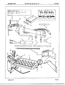 Ice Maker Diagram and Parts List for 19874A  Admiral Refrigerator