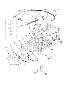 Control Panel And Separator Parts Diagram and Parts List for MLE24PDAGW1  Maytag Dryer
