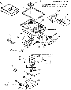 Base Assembly Diagram and Parts List for 11625933  Kenmore Canister Vacuum