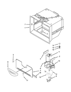 Freezer Liner Parts Diagram and Parts List for MFT2673BEB12  Maytag Refrigerator