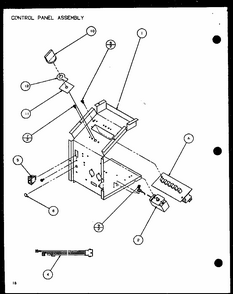 Control Panel Assembly (ptc07300e/p9999701r) (ptc07400e/p9806701r) (ptc07300ec/p9811701r) (ptc07400ec/p9872401r) Diagram and Parts List for PTC12400EC P9872429R Amana Air Conditioner