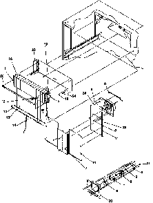 Evaporator Area Diagram and Parts List for TN22AL-P1300701WL  Amana Refrigerator