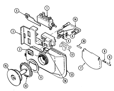Rinse Aid & Soap Dispenser Diagram and Parts List for OEMM1-CDU5JV  Crosley Dishwasher