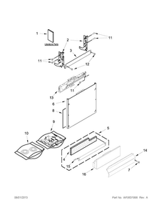 Part Location Diagram of W10501738 Whirlpool INSTALLATION INSTRUCTIONS