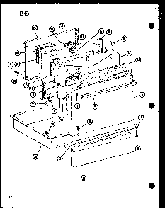 Door Diagram and Parts List for ARR301-P85450-1S  Amana Range