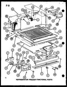 Refrigerator Freezer Functional Parts Diagram and Parts List for TL18G-P76512-6W  Amana Refrigerator