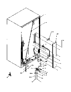 Cabinet Back Diagram and Parts List for 1999CIWEW-P1171101WW  Amana Refrigerator