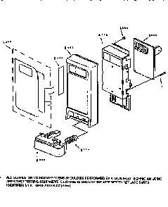 Control Panel Diagram and Parts List for 56566201692  Kenmore Microwave