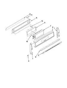Control Panel Parts Diagram and Parts List for MGR6775BDQ17  Maytag Range
