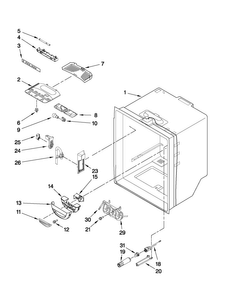 Refrigerator Liner Parts Diagram and Parts List for JFC2290VTB4  Jenn-Air Refrigerator
