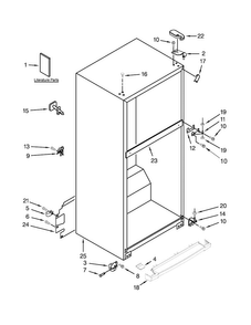 Cabinet Parts Diagram and Parts List for M1BXXLZYM00  Maytag Refrigerator