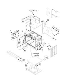 Lower Oven Parts Diagram and Parts List for MEW7627DS00  Maytag Wall Oven