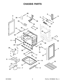 Chassis Parts Diagram and Parts List for YAER6603SFS5  Amana Range