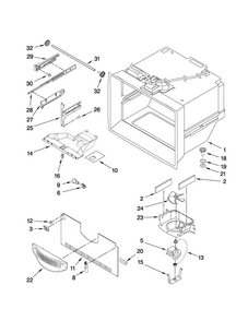 Freezer Liner Parts Diagram and Parts List for JFD2589KEP5  Jenn-Air Refrigerator