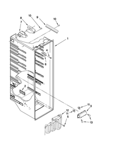 Refrigerator Liner Parts Diagram and Parts List for CS22CFXTS05  Crosley Refrigerator