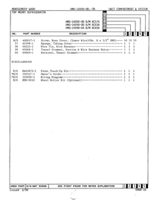 Unit Compartment And System Page 3 Diagram and Parts List for 19090A  Admiral Refrigerator