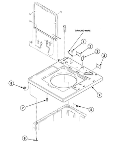 Cabinet Top Diagram and Parts List for SWT210WN1124  Speed Queen Washer