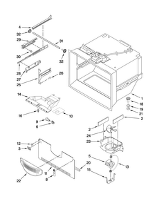 Freezer Liner Parts Diagram and Parts List for JBR2088WEM0  Jenn-Air Refrigerator