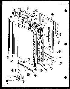 Freezer Door Diagram and Parts List for SRI19GL-P7745504WL  Amana Refrigerator