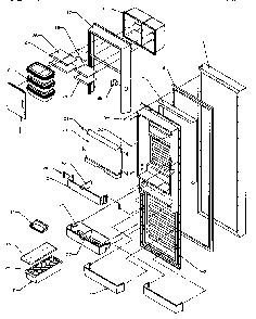 Refrigerator Door Diagram and Parts List for SPD25QA3W-P1181321WW  Amana Refrigerator