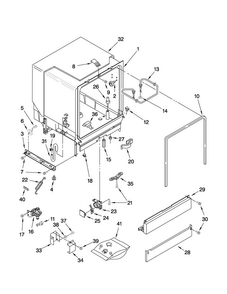 Tub Assembly Parts Diagram and Parts List for MDB4629AWB1  Maytag Dishwasher