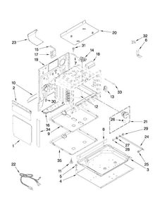Chassis Parts Diagram and Parts List for MGS5752BDB19  Maytag Range