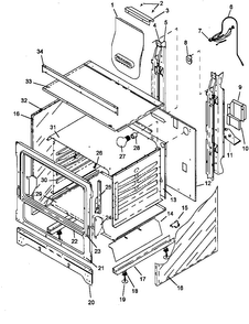 Part Location Diagram of RD231001 Whirlpool SVC MNL   DEL GAS Range