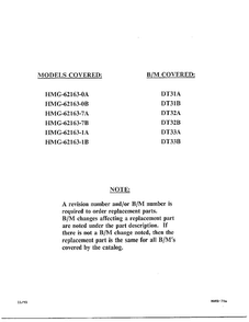 Front Page Diagram and Parts List for 62163-0A  Admiral Refrigerator
