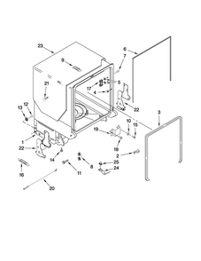 Tub And Frame Parts Diagram and Parts List for MDB7759AWS0  Maytag Dishwasher