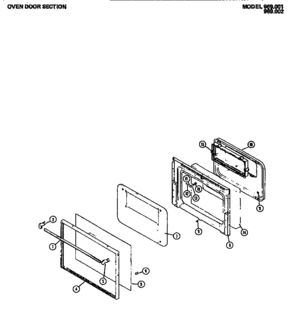 04 - OVEN DOOR SECTION Diagram and Parts List for 969002  Maytag Range
