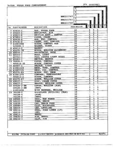 Fresh Food Compartment Page 2 Diagram and Parts List for HMG211760  Admiral Refrigerator