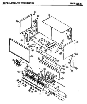 01 - Control Panel Diagram and Parts List for 989001  Litton Range