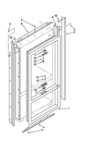 Cabinet And Breaker Trim Parts Diagram and Parts List for JF42NXFXDW02  Jenn-Air Refrigerator