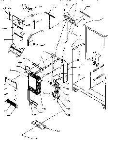 Freezer Evaporator And Air Handling Diagram and Parts List for SRI20S2E-P1190101WE  Amana Refrigerator