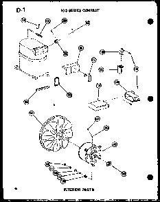 Interior Parts Diagram and Parts List for 11-5J P54336-67R Amana Air Conditioner
